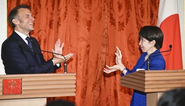 高市表示与马克龙共赏樱花加深友谊